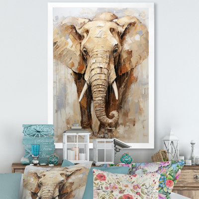 «Tusked Elephant Portrait I», reproduction sur toile