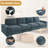 2/3/4 Seat Modular Sofa Modern Couch with Storage, Chenille Fabric Couches For Living Room, Office, Apart, Deep Seat, Usb Charge Port, with Removable Cover-108995616-102673626