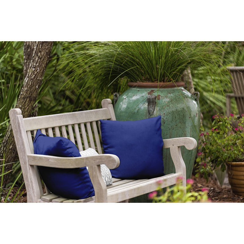 Georgia Reversible Throw Pillow, 18" x 18", Blue Suede