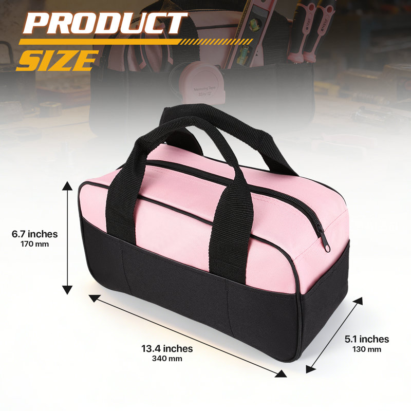 Ensemble d'outils de réparation pour la maison avec sac de rangement à large ouverture, ensemble d'outils d'entretien ménager avec finition anti-corrosive et prise confortable