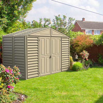 Woodbridge 10.5 ft. W x 5 ft. D Vinyl Storage Shed with Foundation
