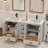 Rooh 60'' Double Bathroom Vanity with White Quartz Top-101808840-101808837