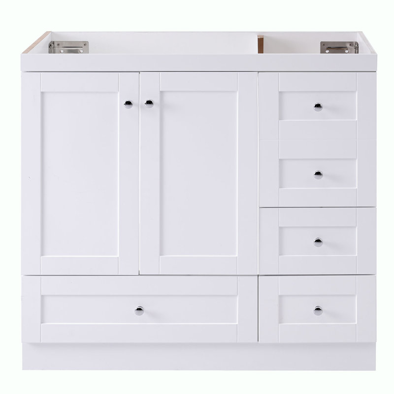 Meuble-lavabo de salle de bain sans lavabo, Blanc