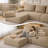 147" Oversized Modular U-Shaped Sectional Sofa, Ready to Use No Assembly, Warm Taupe-545616390