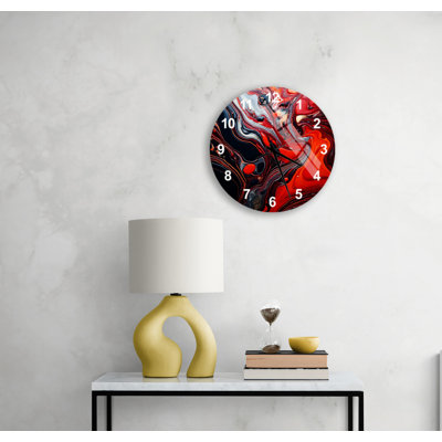Horloge murale dramatique en verre trempé