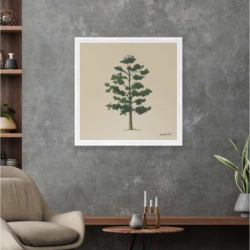 Single Tree Print, White