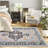 Boho Oriental Area Rug Non-slip Washable Low Pile Carpet-1074072952-1097094620