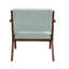 Chaise d'appoint Mid-Century moderne avec accoudoirs inclinés - coussins, bois massif pour une assise confortable, assise de style 30 po, structure, accoudoirs, salon, chambre à coucher, bureau, revêtement,