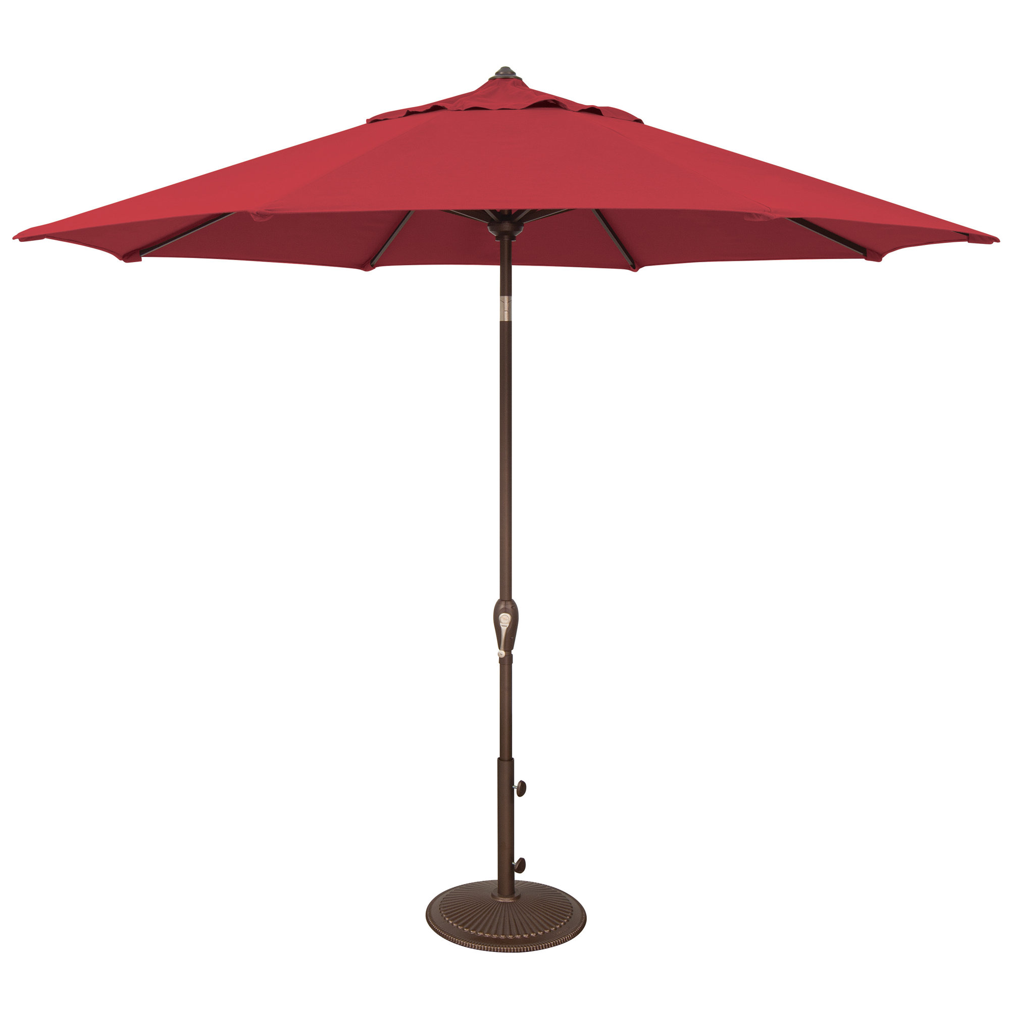 Colete 9' Market Sunbrella® Umbrella, Jockey Red, Bronze