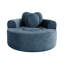 Canapé-lit convertible avec tissu gaufré, coussin en mousse à mémoire de forme, coussin en forme de cœur et coussin de dossier amovible, canapé-lit sans assemblage pour le bureau d'un salon-1812013287