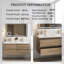 48 po Meuble-lavabo mural double avec plateau en résine blanche-104903848