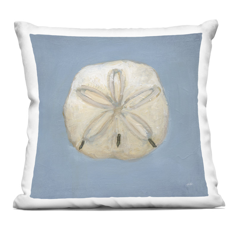 Coussin décoratif à motif dollar de sable doux par Julia Purinton, Nautique 1