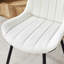 Chaise de salle à manger en cuir PU (4) - Coussin de siège allongé, épissure blanche et noire pour un look élégant-118004495
