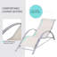 Gulfasa 169cm Long Reclining Chaise Lounge Set