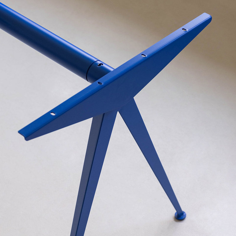 Practical And Creative Design Navy Blue Leg Desk, 29.52" H x 62.99" W x 31.49" D