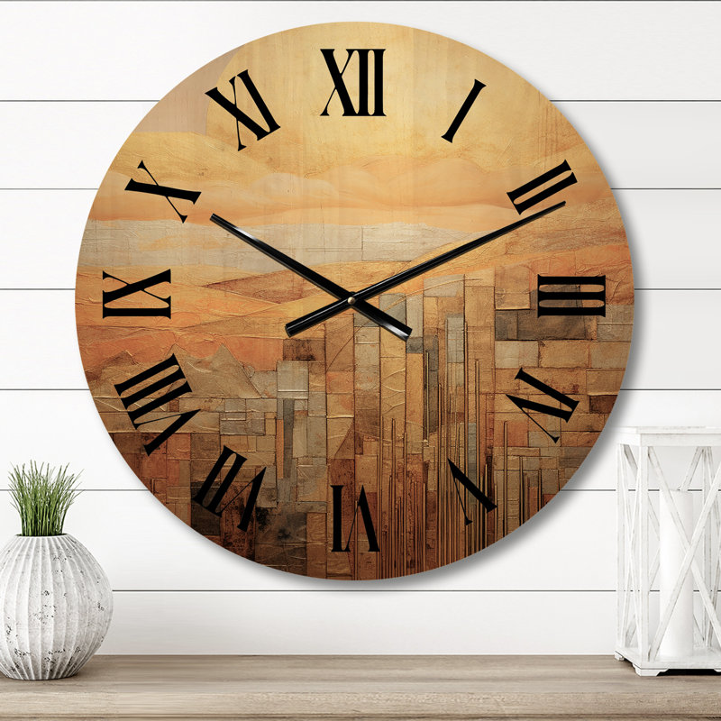 Marydel Solid Wood Wall Clock, Small