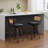 Favets 25.6" Seat Height Swivel Upholstered Counter Stools with Rattan Back-114499549-114499547