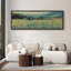 Impression sur toile encadrée de décorations murales encadrées jaune et bleu-111653675-111653677