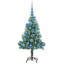 vidaXL Artificial Christmas Tree Snow Flocked with LED Light-1740008458