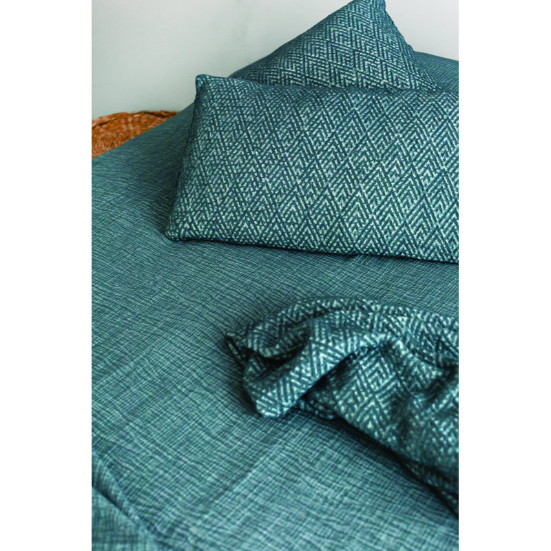 Dimatteo Throw Blanket, Petrol Blue