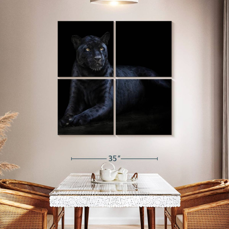 Brampt Black Jaguar, 45" H x 45" W