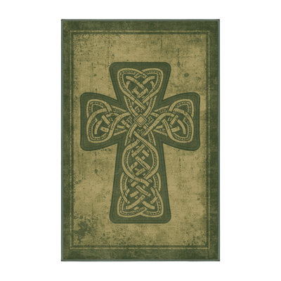 Machine Washable Karlov St Patties Modern & Contemporary Abstract Rug in Green – SageGreen Binding