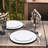 White Flat Round Disposable Plastic Dinnerware Value Set - 120 Sets