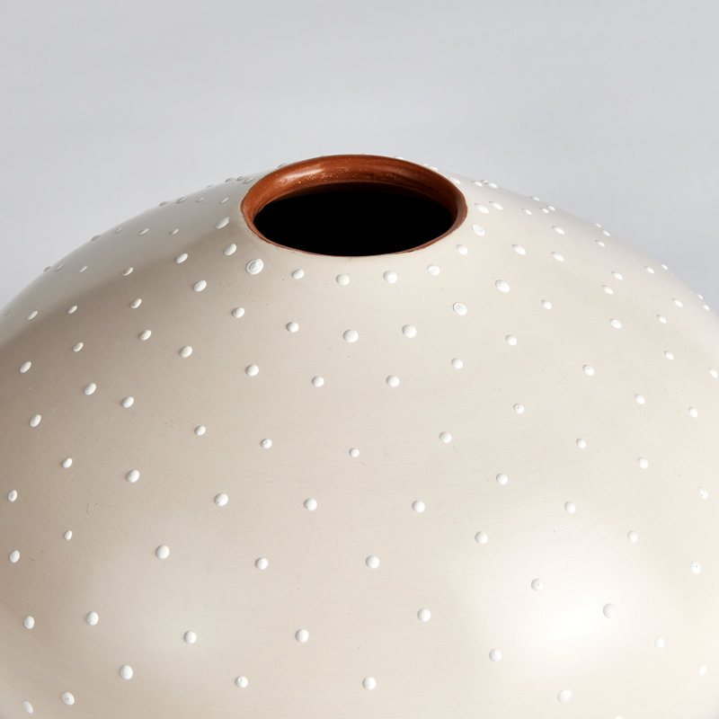 Vase Zayas, Blanc, Hauteur totale - 8 po