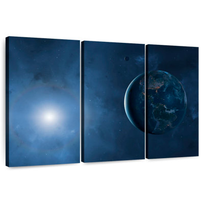 Oberle Sunlit Moon And Earth