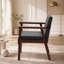  Fauteuil d'appoint en bois noir Pu