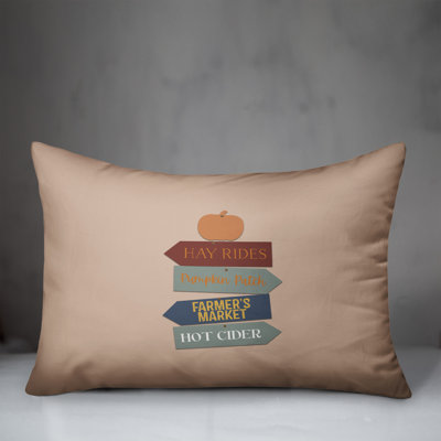 Harvest Sign Rectangular Pillow Cover and Insert