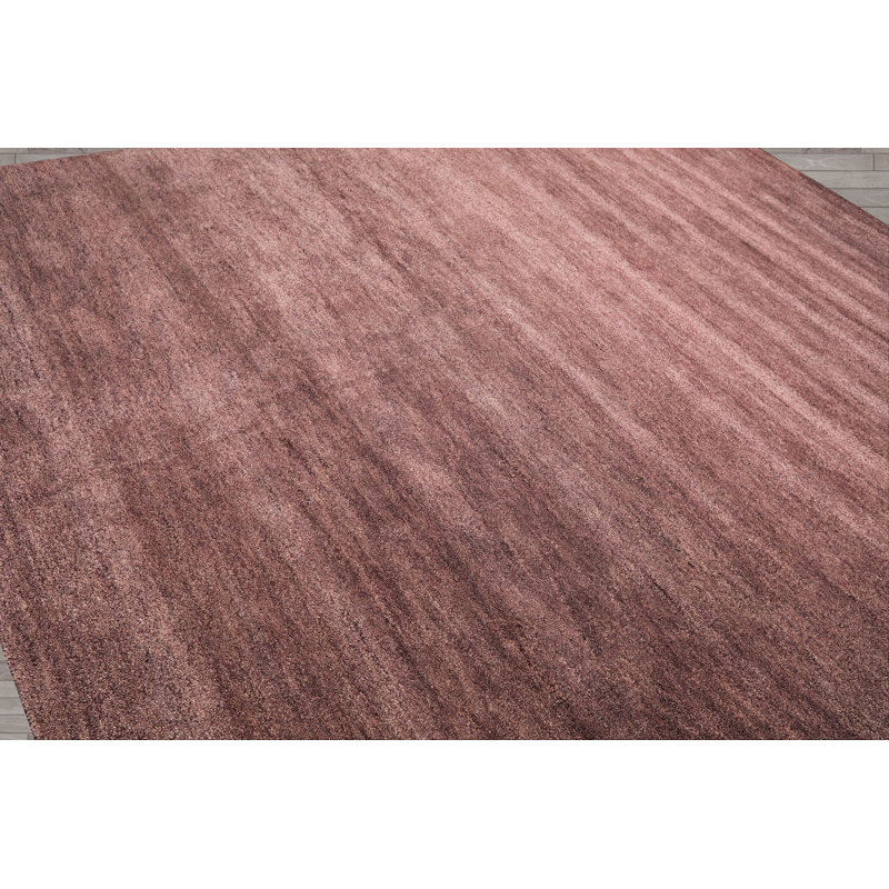 Tapis 100% laine moderne et contemporain tissé à la main 8 x 10 aubergine