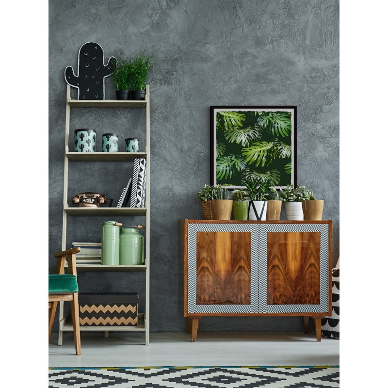 Leafy Plants - Single Picture Frame Painting, 41 cm H x 41 cm W
