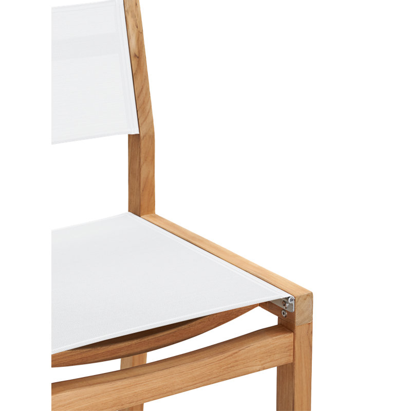 Pearl Teak Outdoor Counter Height Chair, White
