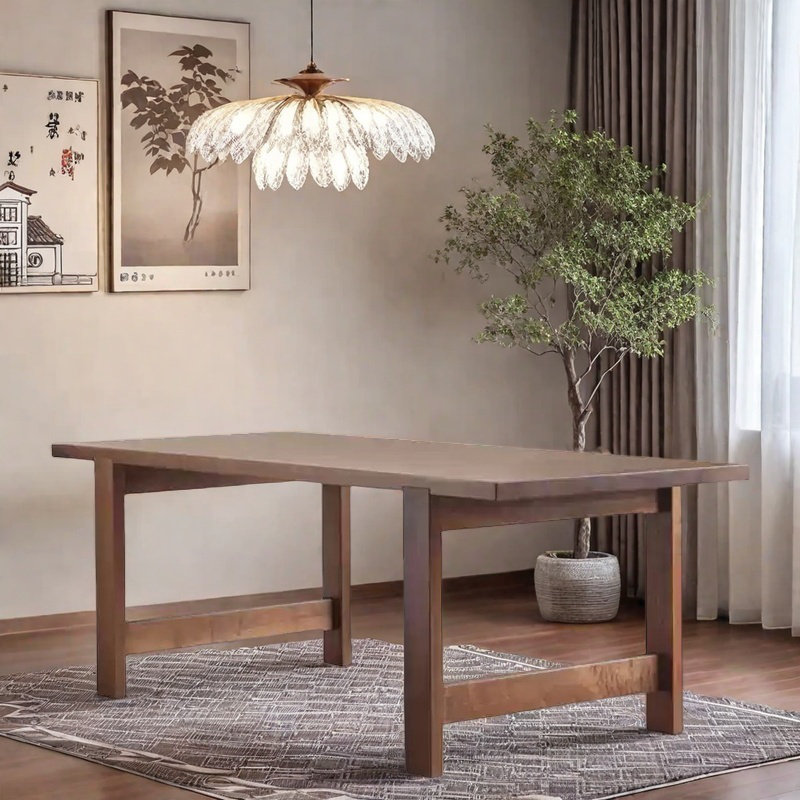Table de salle à manger robuste en bois de frêne avec un artisanat exquis., H 29,53 po x L 86,61 po x l 35,43 po
