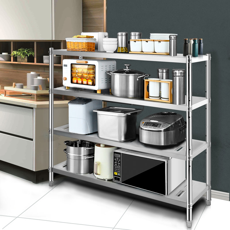 Étagère en acier inoxydable modèleski, H 61 po x l 59,1 po x P 17,7 po