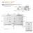 Laval 60" Double Sink Freestanding Bathroom Vanity with Engineered Marble Top-105275160-105275162