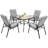 Baugus Steel Outdoor Stacking Dining Armchair with Cushions