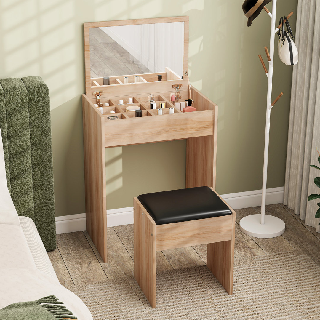 Quincey Dressing Table Set with Mirror