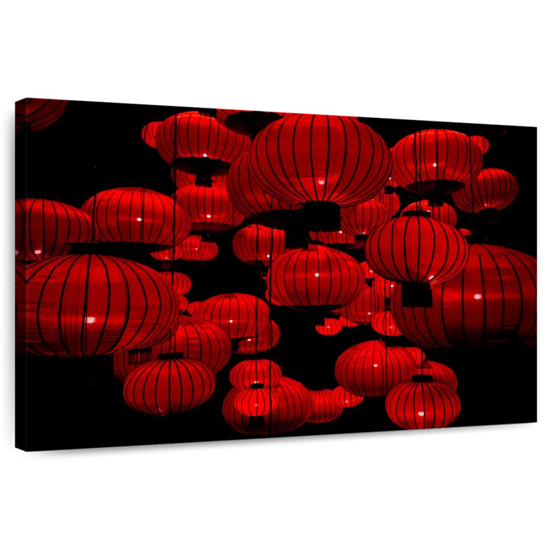 Lynelle Red Chinese Lanterns, 8" H x 12" W