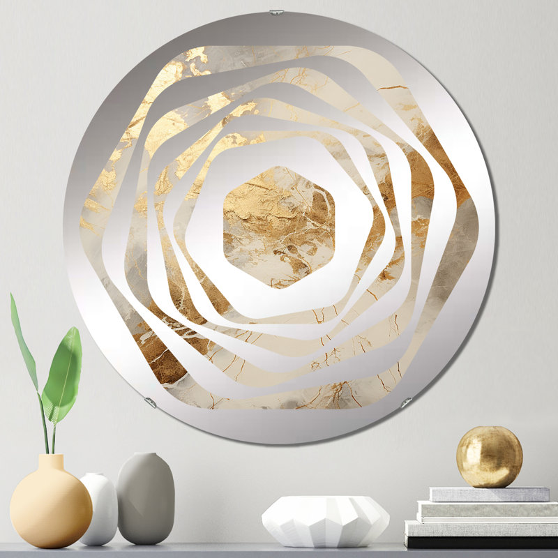 Juanisha - Miroir décoratif Amorphe, 23,6 po x 23,6 po