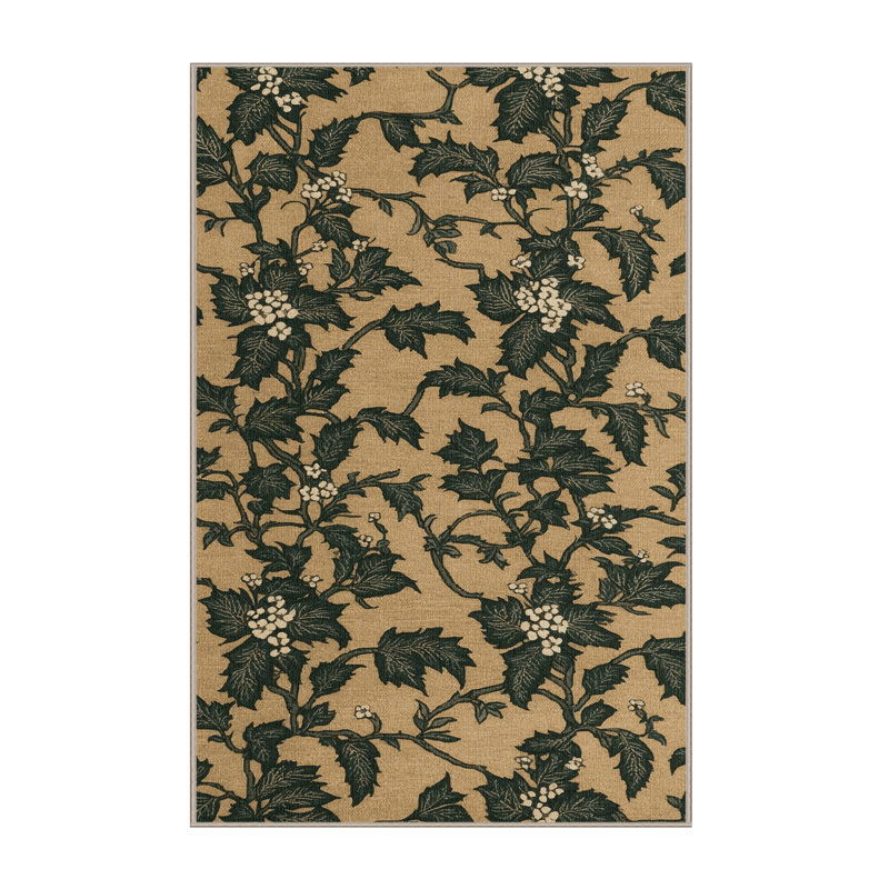  Washable Japanese Knotweed Vegetables Area Rug, Rectangulaire 8 pi x 10 pi