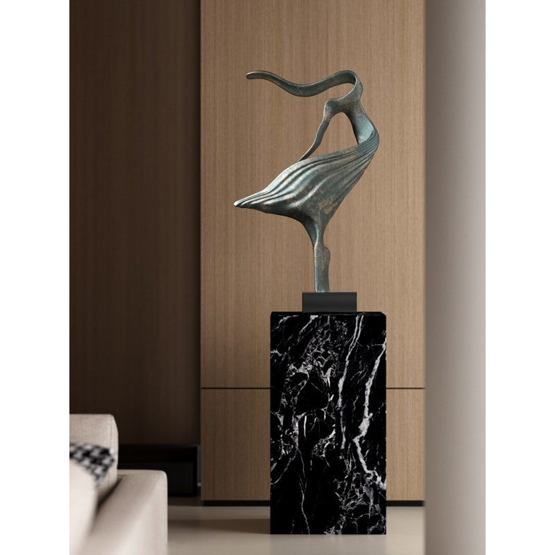 Figurine créative abstraite danseuse en résine, Bronze
