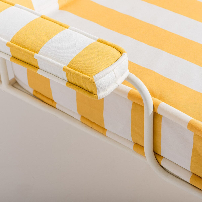 Waterhouse Outdoor Lounge Chair Cushion, Yellow Striped