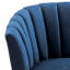 Chaise d'appoint Colla en velours bleu minuit et finition dorée