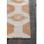 Tapis d'intérieur tissé à plat à motif géométrique réversible orange Chyanna-24432239