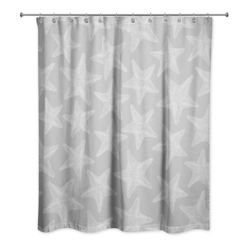 Rideau de douche simple Leeann, Gris