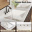 Meuble-lavabo à double cuve 61 po avec dessus en marbre blanc de Carrare et portes de grange coulissantes, brun-1427043880