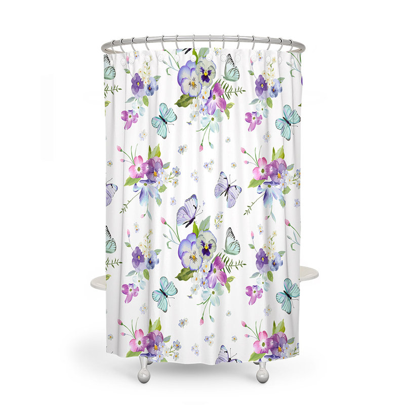 Mindarie Floral Shower Curtain, 83" H x 70" W