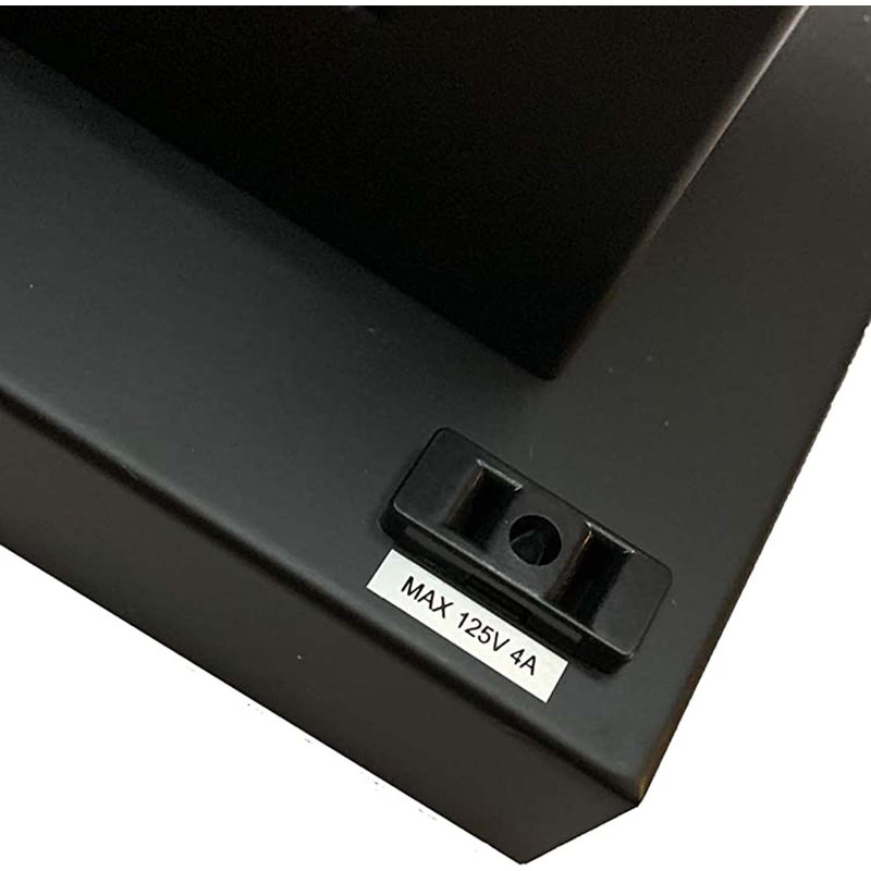 22"H GOLD SQUARE W/ BLACK SHADE CRYSTAL CENTERPIECE WITH NIGHT LIGHT, USB Port + Power  Outlet
